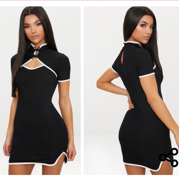 PrettyLittleThing Dresses & Skirts - black mini dress chèuhngsāam inspired dress
